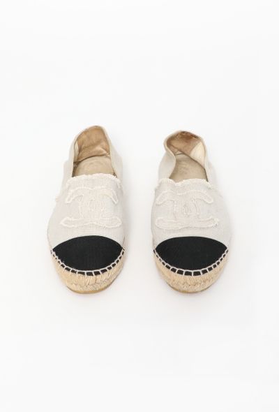 Chanel Bicolor Linen 'CC' Espadrilles - 2 Chanel Bicolor Linen 'CC' Espadrilles - 2