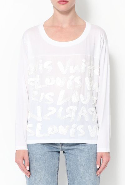                             Stephen Sprouse Sequin Logo Top - 1