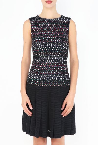 Chanel 2016 Tweed Pleated Skater Dress - 2