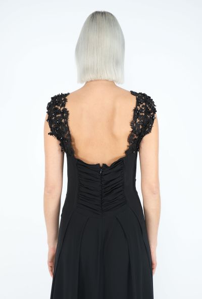 Nina Ricci Lace Trim Open-Back Gown - 1