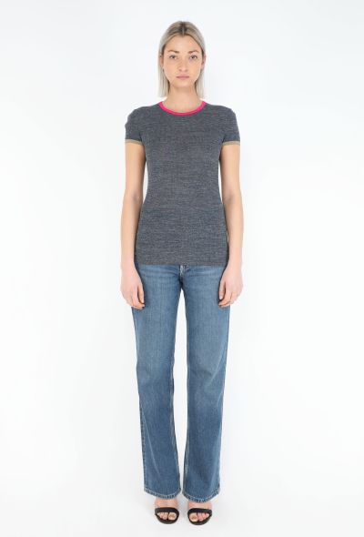 Chanel Ribbed 'CC' Jersey T-Shirt - 2