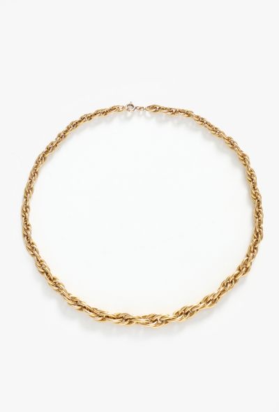 Vintage Fine Jewelry 18K Yellow Gold Woven-Link Necklace - 1