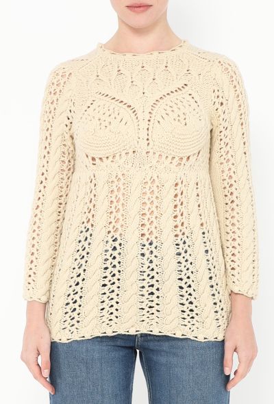 Comme des Garçons Tao Textured Crochet Sweater - 1 Comme des Garçons Tao Textured Crochet Sweater - 1