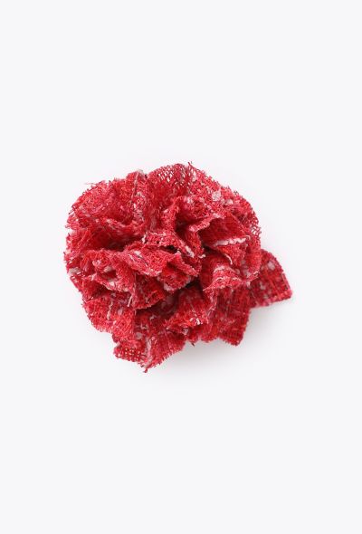 Chanel Sculpted Tweed Camélia Brooch - 2 Chanel Sculpted Tweed Camélia Brooch - 2