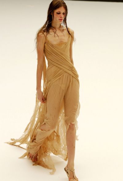                             ICONIC S/S 2003 "Irere" Distressed Chiffon Dress - 2