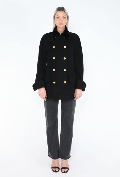 Chanel Rare Fall 1991 Cashmere 'CC' Peacoat - 2