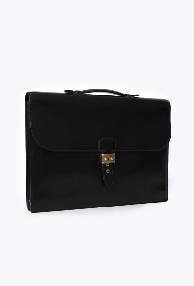 Hermès Vintage Black Box Quirus Briefcase - 2