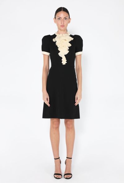 Gucci Tailored Crêpe Ruffle Front Dress - 1
