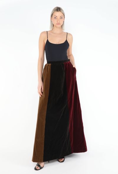 Saint Laurent COLLECTOR 1970 Striped Velvet Peasant Ensemble - 2