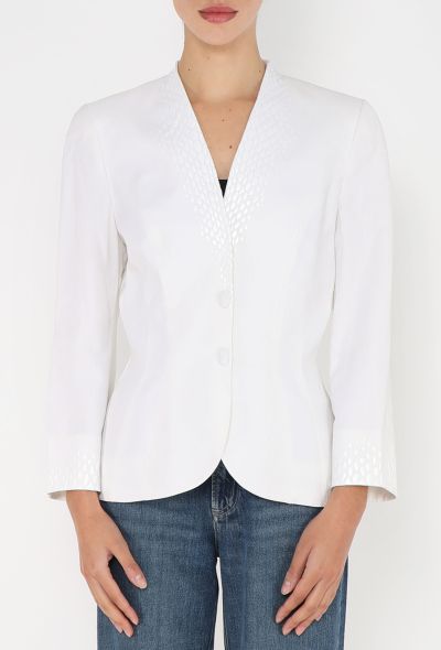 Thierry Mugler '90s Embossed Trim Cinched Blazer - 1