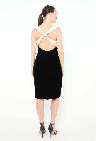 Giorgio Armani '90s Open-Back Velvet Dress - 1