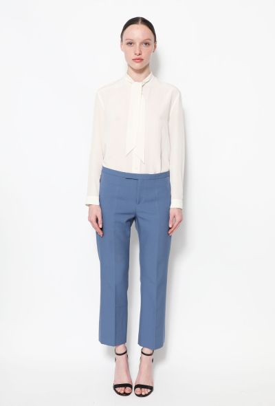                                         Steel Blue Classic Trousers-1