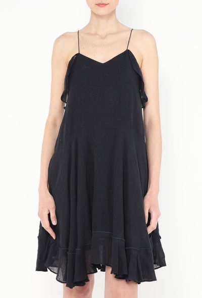 Chloé Ruffled Linen Slip Dress - 2