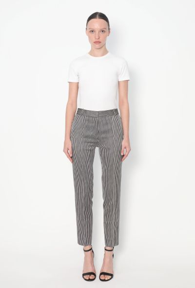Céline Tapered Silk Pinstripe Trousers - 1 Céline Tapered Silk Pinstripe Trousers - 1