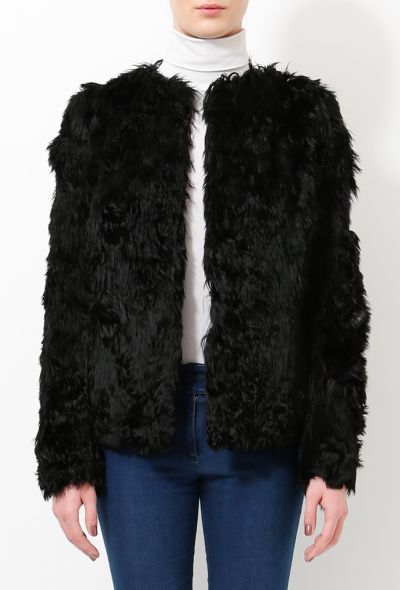                             2013 Alpaca Fur Belted Coat - 2