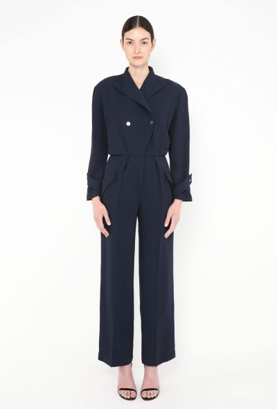 Thierry Mugler Early '90s Cinched Emblem Jumpsuit - 1 Thierry Mugler Early '90s Cinched Emblem Jumpsuit - 1