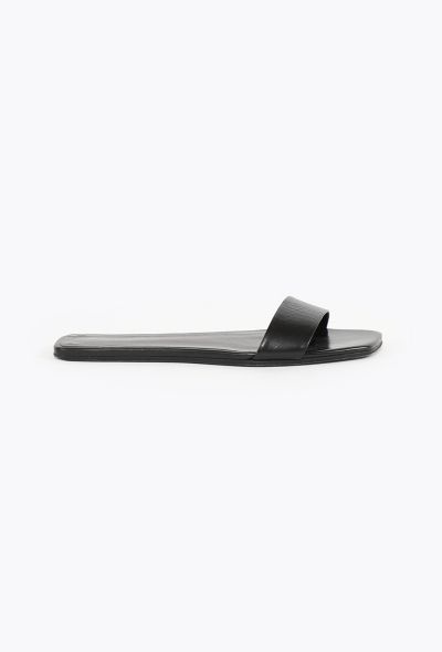 The Row S/S 2023 Chocolate Leather Sandals - 1
