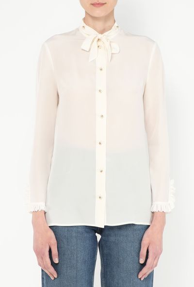 Gucci Pearl Button Lavallière Blouse - 1 Gucci Pearl Button Lavallière Blouse - 1