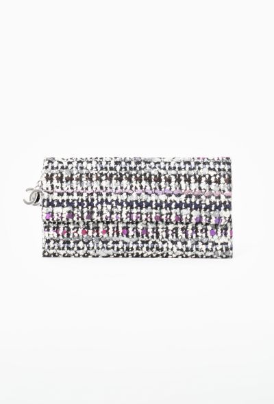 Chanel Tweed Long Flap Wallet - 1