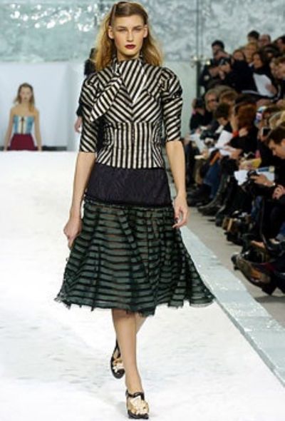 Louis Vuitton F/W 2004 Tiered Ruffled Midi Skirt - 1