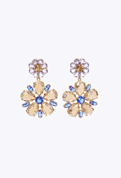 Dolce & Gabbana Crystal Daisy Clip-On Earrings - 1