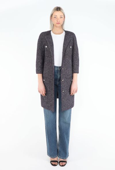 Chanel Fall 2014 'CC' Collarless Tweed Coat - 2