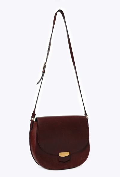 Céline Burgundy Medium Trotteur Crossbody Bag - 2