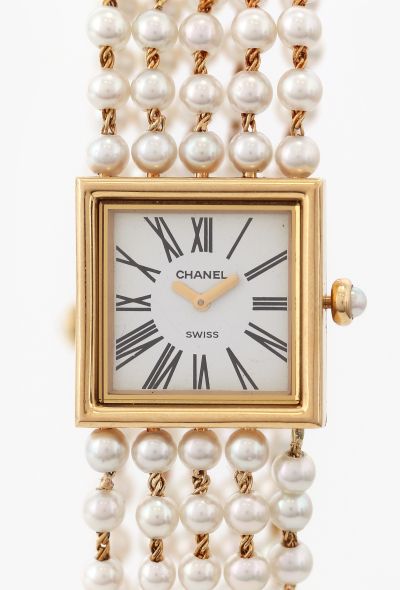 Chanel '80s Mademoiselle 18K Yellow Gold & Pearl Watch - 2 Chanel '80s Mademoiselle 18K Yellow Gold & Pearl Watch - 2