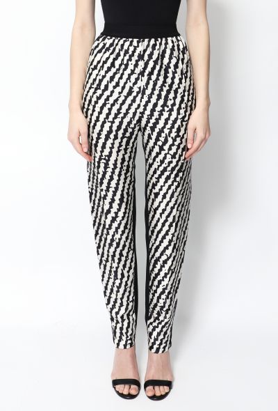 Céline Abstract Silk Smoking Trousers - 2