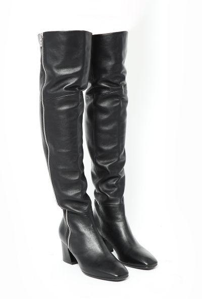                             Leather Knee Boots - 2