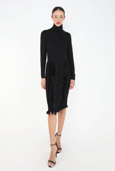 Gucci F/W 2002 Textured Fringed Skirt - 1