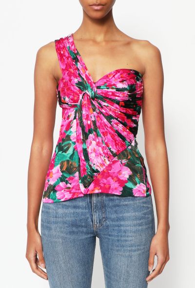                            2008 Ruched Floral Jersey Top - 1