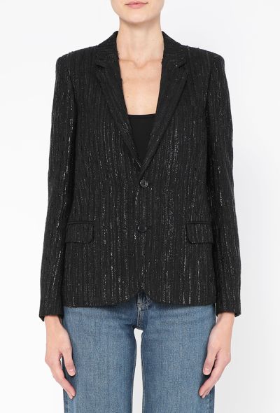 Saint Laurent 2018 Sequin Embroidered Blazer - 1 Saint Laurent 2018 Sequin Embroidered Blazer - 1