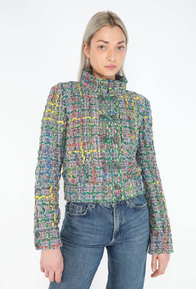 Chanel S/S 2015 Checkered Tweed Jacket - 1