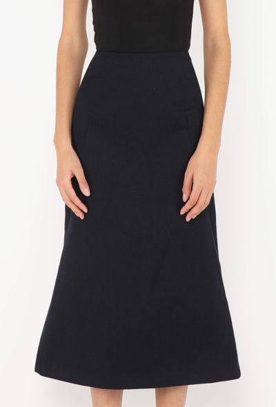 Dries Van Noten 2024 Navy Twill Trumpet Skirt - 2 Dries Van Noten 2024 Navy Twill Trumpet Skirt - 2
