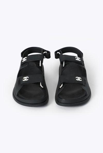 Chanel 2022 Matte 'CC' Dad Sandals - 2