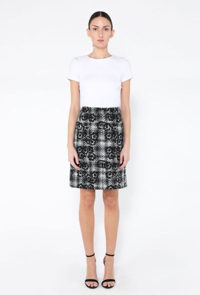 Chanel F/W 2005 Camellia Embroidered Skirt - 1