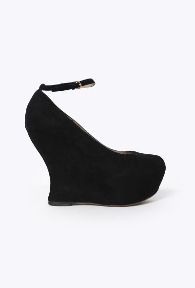 Saint Laurent F/W 2008 Suede Platform Wedges - 1