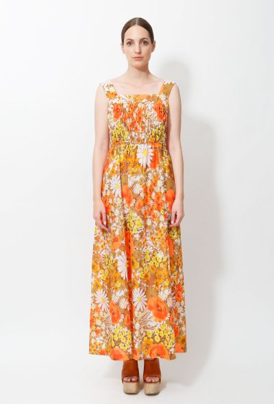                             70s Floral Day Dress - 1