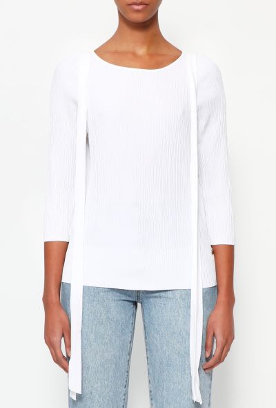 Chanel Ribbed Lavallière Top - 1