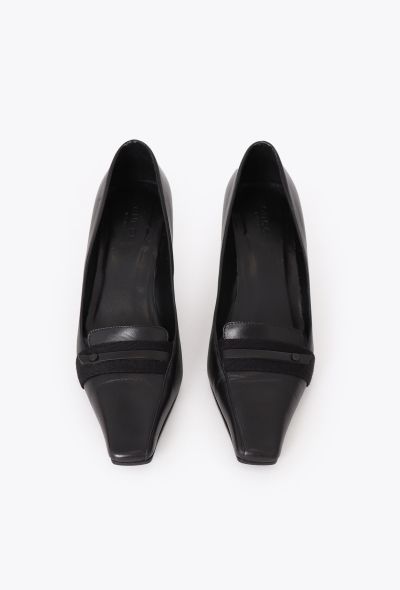 Gucci Late '90s Leather Loafer Pumps - 2