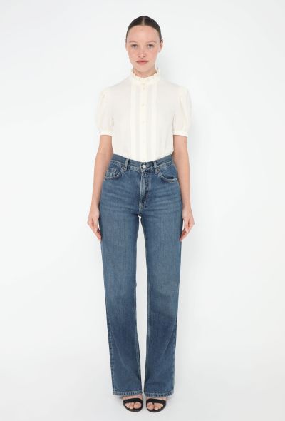 Céline 2020 Silk Ruffled Trim Blouse - 2 Céline 2020 Silk Ruffled Trim Blouse - 2