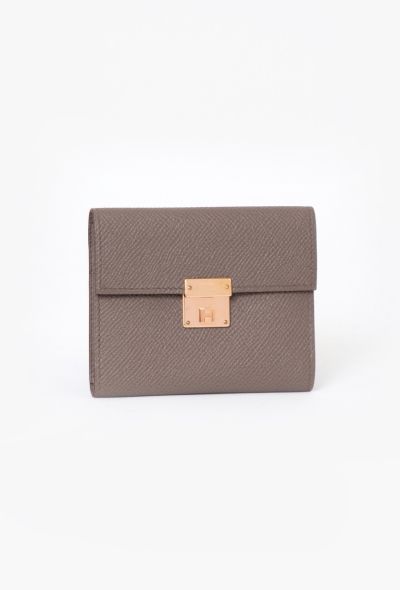 Hermès Etoupe Epsom Clic 10 Wallet - 2 Hermès Etoupe Epsom Clic 10 Wallet - 2
