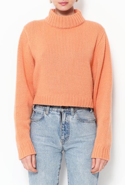                             Cashmere 'Tabeth' Cropped Sweater - 1