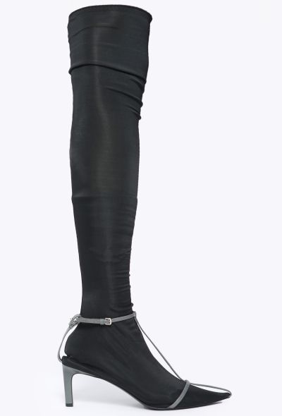 Jil Sander S/S 2024 Mesh & Leather Legging Boots - 1
