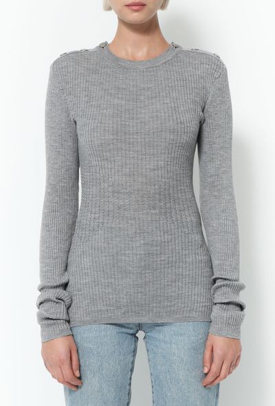 Chanel Ribbed Cashmere Knit Top - 1