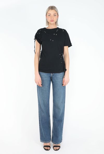 Balenciaga Early 2000s Le Dix Eyelet Lace-up Tee - 2