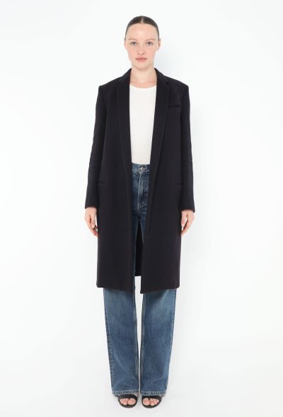 Céline Navy Tailored Crombie Coat - 1
