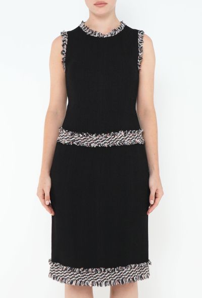 Chanel 2004 Frayed Trim Tweed Dress - 2 Chanel 2004 Frayed Trim Tweed Dress - 2