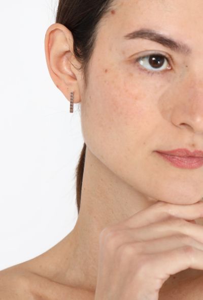 Chopard 18k White Gold Ice Cube Earrings - 2 Chopard 18k White Gold Ice Cube Earrings - 2